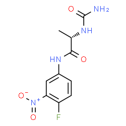 ChemSpider 2D Image | N~2~-Carbamoyl-N-(4-fluoro-3-nitrophenyl)-L-alaninamide | C10H11FN4O4