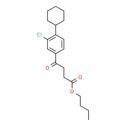 ChemSpider 2D Image | Butyl 4-(3-chloro-4-cyclohexylphenyl)-4-oxobutanoate | C20H27ClO3