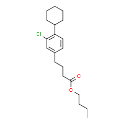 ChemSpider 2D Image | Butyl 4-(3-chloro-4-cyclohexylphenyl)butanoate | C20H29ClO2