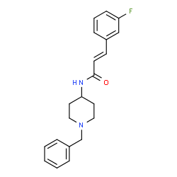 ChemSpider 2D Image | (2E)-N-(1-Benzyl-4-piperidinyl)-3-(3-fluorophenyl)acrylamide | C21H23FN2O