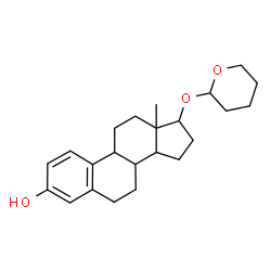 ChemSpider 2D Image | 17-(Tetrahydro-2H-pyran-2-yloxy)estra-1,3,5(10)-trien-3-ol | C23H32O3