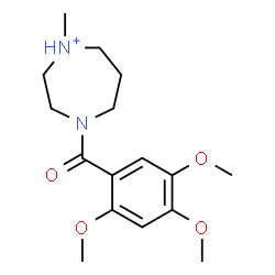 ChemSpider 2D Image | 1-Methyl-4-(2,4,5-trimethoxybenzoyl)-1,4-diazepan-1-ium | C16H25N2O4