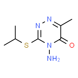 ChemSpider 2D Image | 4-Amino-3-(isopropylsulfanyl)-6-methyl-1,2,4-triazin-5(4H)-one | C7H12N4OS