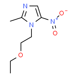 ChemSpider 2D Image | 1-(2-Ethoxyethyl)-2-methyl-5-nitro-1H-imidazole | C8H13N3O3