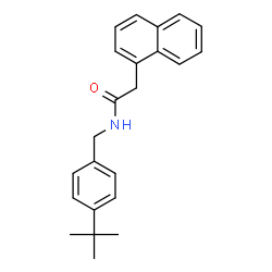 ChemSpider 2D Image | N-(4-tert-butylbenzyl)-2-(naphthalen-1-yl)acetamide | C23H25NO