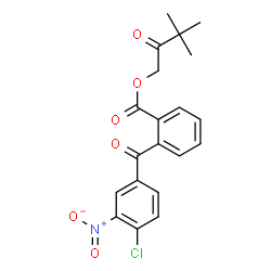 ChemSpider 2D Image | 3,3-Dimethyl-2-oxobutyl 2-(4-chloro-3-nitrobenzoyl)benzoate | C20H18ClNO6