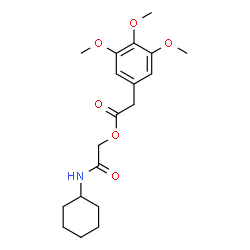 ChemSpider 2D Image | 2-(Cyclohexylamino)-2-oxoethyl (3,4,5-trimethoxyphenyl)acetate | C19H27NO6
