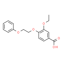 ChemSpider 2D Image | 3-Ethoxy-4-(2-phenoxyethoxy)benzoic acid | C17H18O5
