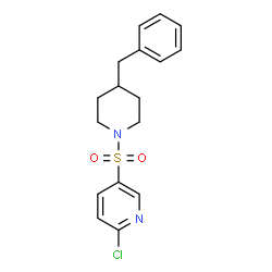 ChemSpider 2D Image | 5-(4-Benzyl-piperidine-1-sulfonyl)-2-chloro-pyridine | C17H19ClN2O2S