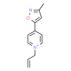 ChemSpider 2D Image | 1-Allyl-4-(3-methyl-1,2-oxazol-5-yl)pyridinium | C12H13N2O