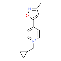 ChemSpider 2D Image | 1-(Cyclopropylmethyl)-4-(3-methyl-1,2-oxazol-5-yl)pyridinium | C13H15N2O