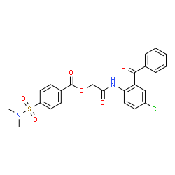 ChemSpider 2D Image | 2-[(2-Benzoyl-4-chlorophenyl)amino]-2-oxoethyl 4-(dimethylsulfamoyl)benzoate | C24H21ClN2O6S