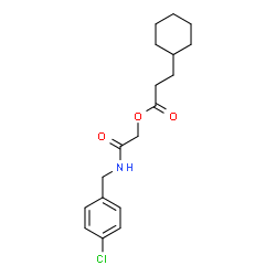 ChemSpider 2D Image | 2-[(4-Chlorobenzyl)amino]-2-oxoethyl 3-cyclohexylpropanoate | C18H24ClNO3
