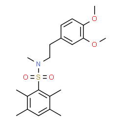 ChemSpider 2D Image | N-[2-(3,4-Dimethoxyphenyl)ethyl]-N,2,3,5,6-pentamethylbenzenesulfonamide | C21H29NO4S