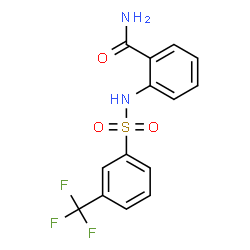 ChemSpider 2D Image | 2-({[3-(Trifluoromethyl)phenyl]sulfonyl}amino)benzamide | C14H11F3N2O3S