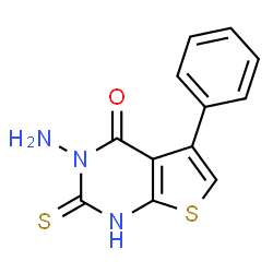 ChemSpider 2D Image | 3-Amino-2-mercapto-5-phenyl-3H-thieno[2,3-d]pyrimidin-4-one | C12H9N3OS2