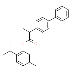 ChemSpider 2D Image | 2-Isopropyl-5-methylphenyl 2-(4-biphenylyl)butanoate | C26H28O2