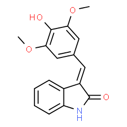 ChemSpider 2D Image | (3E)-3-(4-Hydroxy-3,5-dimethoxybenzylidene)-1,3-dihydro-2H-indol-2-one | C17H15NO4