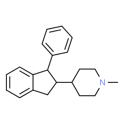 ChemSpider 2D Image | 1-Methyl-4-(1-phenyl-2,3-dihydro-1H-inden-2-yl)piperidine | C21H25N