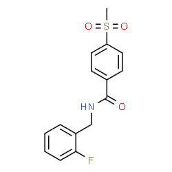 ChemSpider 2D Image | N-(2-Fluorobenzyl)-4-(methylsulfonyl)benzamide | C15H14FNO3S