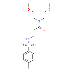 ChemSpider 2D Image | N,N-Bis(2-methoxyethyl)-N~3~-[(4-methylphenyl)sulfonyl]-beta-alaninamide | C16H26N2O5S