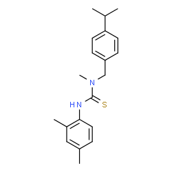 ChemSpider 2D Image | 3-(2,4-Dimethylphenyl)-1-(4-isopropylbenzyl)-1-methylthiourea | C20H26N2S