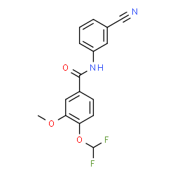 ChemSpider 2D Image | N-(3-Cyanophenyl)-4-(difluoromethoxy)-3-methoxybenzamide | C16H12F2N2O3