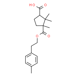 ChemSpider 2D Image | 2,2,3-Trimethyl-3-{[2-(4-methylphenyl)ethoxy]carbonyl}cyclopentanecarboxylic acid | C19H26O4