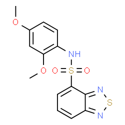 ChemSpider 2D Image | N-(2,4-Dimethoxyphenyl)-2,1,3-benzothiadiazole-4-sulfonamide | C14H13N3O4S2