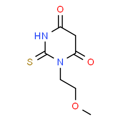 ChemSpider 2D Image | 1-(2-Methoxy-ethyl)-2-thioxo-dihydro-pyrimidine-4,6-dione | C7H10N2O3S