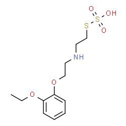 ChemSpider 2D Image | S-(2-{[2-(2-Ethoxyphenoxy)ethyl]amino}ethyl) hydrogen sulfurothioate | C12H19NO5S2