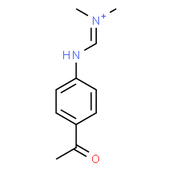 ChemSpider 2D Image | [(4-Acetylphenyl)amino]-N,N-dimethylmethaniminium | C11H15N2O
