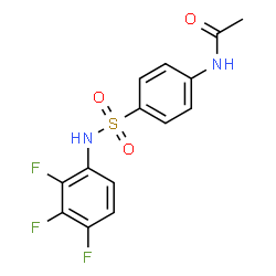 ChemSpider 2D Image | N-{4-[(2,3,4-Trifluorophenyl)sulfamoyl]phenyl}acetamide | C14H11F3N2O3S