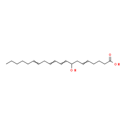 ChemSpider 2D Image | 8-Hydroxy-5,9,11,14-icosatetraenoic acid | C20H32O3