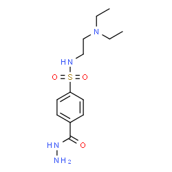 ChemSpider 2D Image | N-[2-(Diethylamino)ethyl]-4-(hydrazinocarbonyl)benzenesulfonamide | C13H22N4O3S