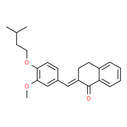 ChemSpider 2D Image | (2E)-2-[3-Methoxy-4-(3-methylbutoxy)benzylidene]-3,4-dihydro-1(2H)-naphthalenone | C23H26O3