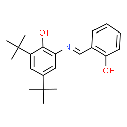 ChemSpider 2D Image | 2,4-Di-tert-butyl-6-{[(E)-(2-hydroxyphenyl)methylene]amino}phenol | C21H27NO2