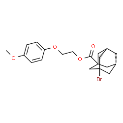 ChemSpider 2D Image | 2-(4-Methoxyphenoxy)ethyl (5R,7S)-3-bromo-1-adamantanecarboxylate | C20H25BrO4