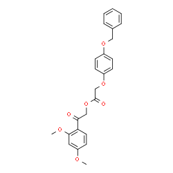 ChemSpider 2D Image | 2-(2,4-Dimethoxyphenyl)-2-oxoethyl [4-(benzyloxy)phenoxy]acetate | C25H24O7