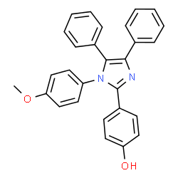 ChemSpider 2D Image | 4-[1-(4-Methoxyphenyl)-4,5-diphenyl-1H-imidazol-2-yl]phenol | C28H22N2O2