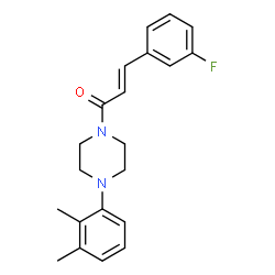 ChemSpider 2D Image | (2E)-1-[4-(2,3-Dimethylphenyl)-1-piperazinyl]-3-(3-fluorophenyl)-2-propen-1-one | C21H23FN2O