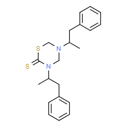 ChemSpider 2D Image | 3,5-Bis(1-phenyl-2-propanyl)-1,3,5-thiadiazinane-2-thione | C21H26N2S2