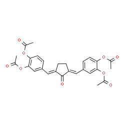 ChemSpider 2D Image | (2-Oxo-1,3-cyclopentanediylidene)bis[(E)methylylidenebenzene-4,1,2-triyl] tetraacetate | C27H24O9
