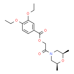ChemSpider 2D Image | 2-[(2R,6S)-2,6-Dimethyl-4-morpholinyl]-2-oxoethyl 3,4-diethoxybenzoate | C19H27NO6