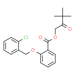 ChemSpider 2D Image | 3,3-Dimethyl-2-oxobutyl 2-[(2-chlorobenzyl)oxy]benzoate | C20H21ClO4