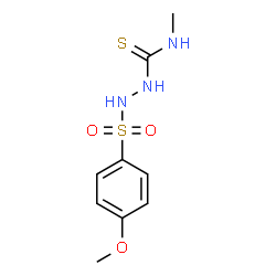 ChemSpider 2D Image | 2-[(4-Methoxyphenyl)sulfonyl]-N-methylhydrazinecarbothioamide | C9H13N3O3S2