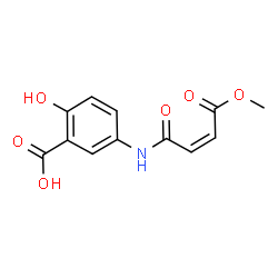 ChemSpider 2D Image | 2-Hydroxy-5-{[(2Z)-4-methoxy-4-oxo-2-butenoyl]amino}benzoic acid | C12H11NO6