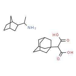 ChemSpider 2D Image | Adamantan-1-ylmalonic acid - 1-(bicyclo[2.2.1]hept-2-yl)ethanamine (1:1) | C22H35NO4