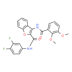 ChemSpider 2D Image | N-(3,4-Difluorophenyl)-3-[(2,3-dimethoxybenzoyl)amino]-1-benzofuran-2-carboxamide | C24H18F2N2O5