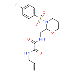 ChemSpider 2D Image | N-Allyl-N'-({3-[(4-chlorophenyl)sulfonyl]-1,3-oxazinan-2-yl}methyl)ethanediamide | C16H20ClN3O5S